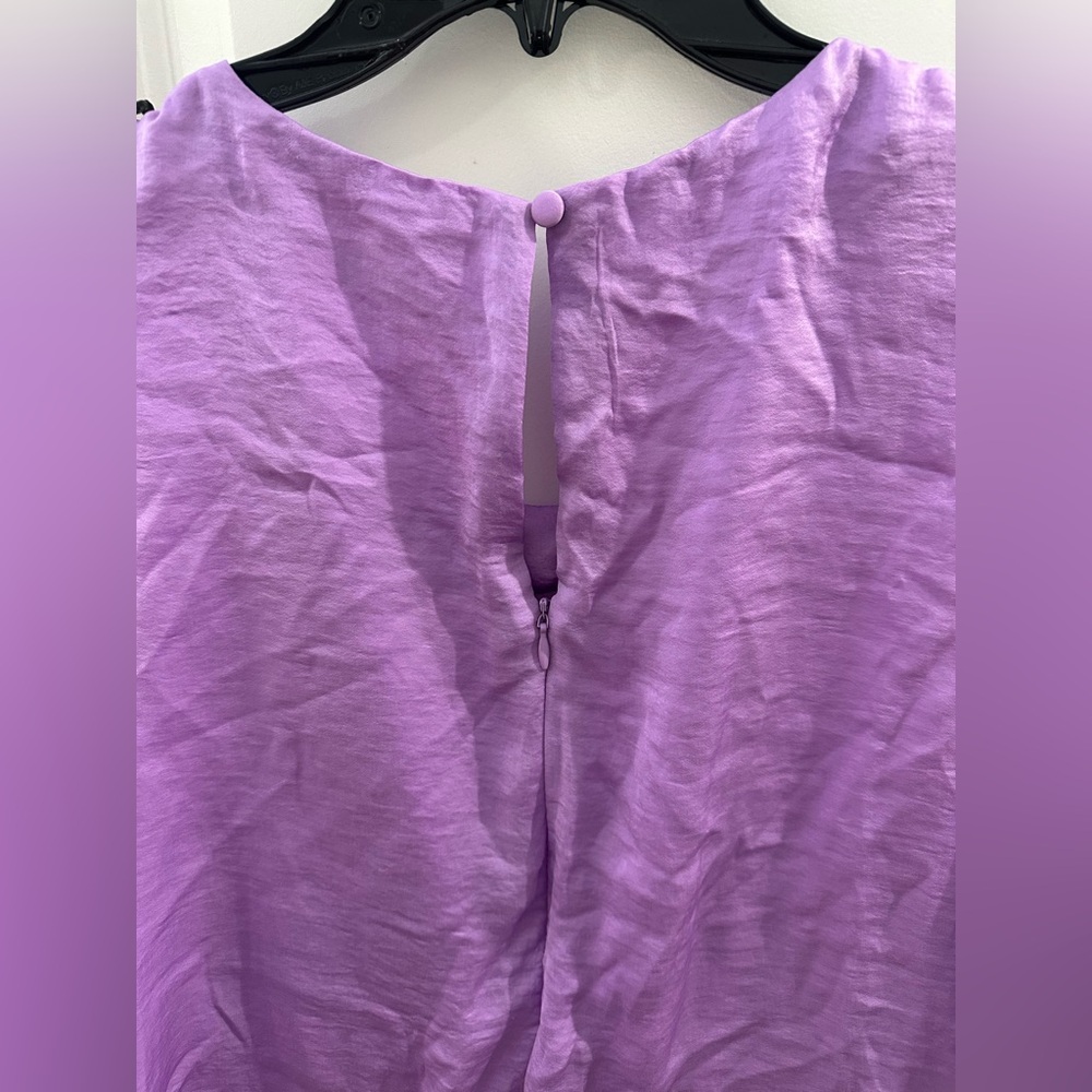 Entro Purple Wide Leg Jumpsuit Sleeveless Flowy Stretchy Size Large EUC - Picture 4 of 4